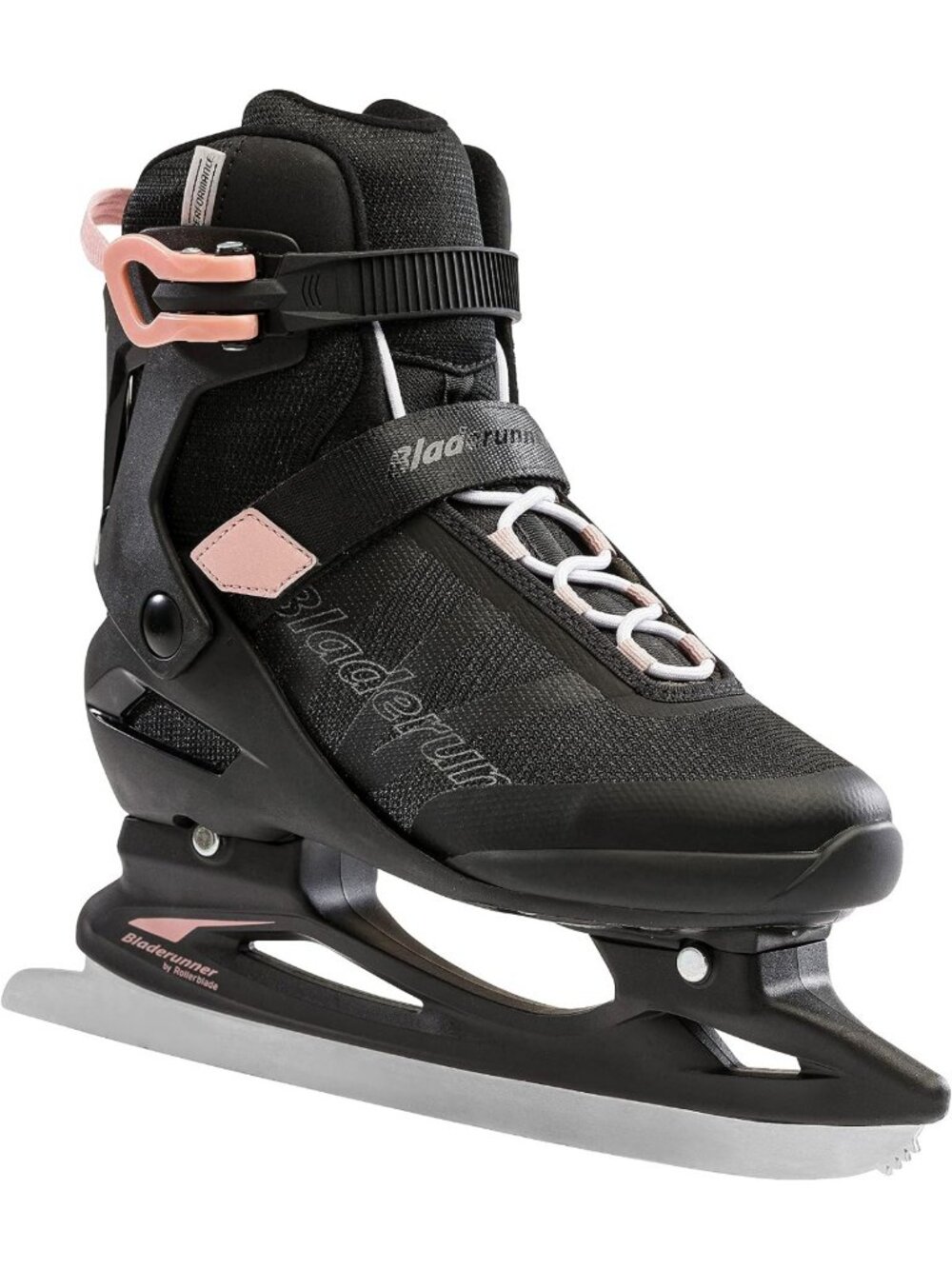 Stylish Black & Rose Gold Ice Skates for Women - Perfect for Ice Sports & Fun